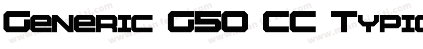 Generic G50 CC Typic字体转换